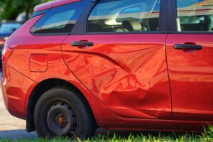 car with accident damage